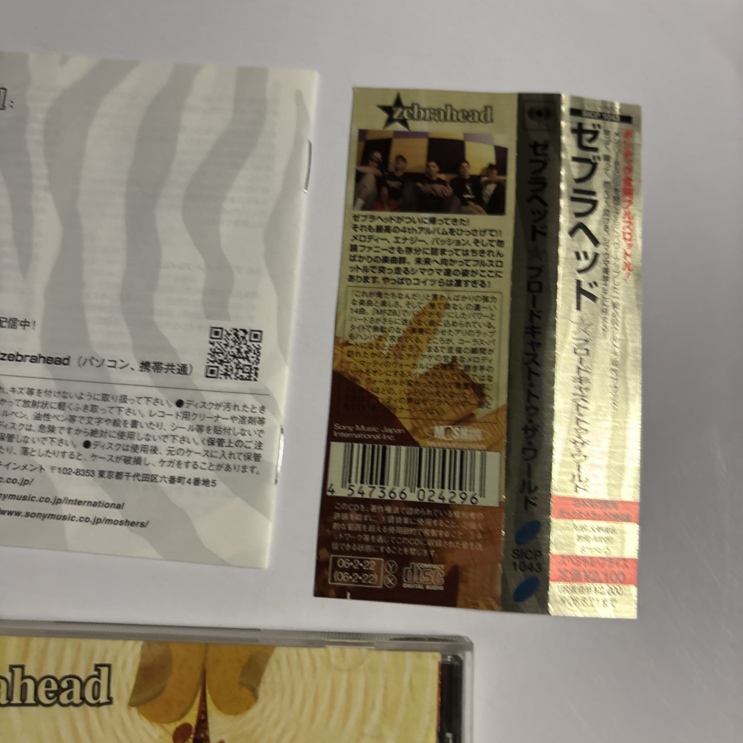 Zebrahead – Broadcast To The World (CD, 2006) Japan Bonus Track Obi SICP 1043