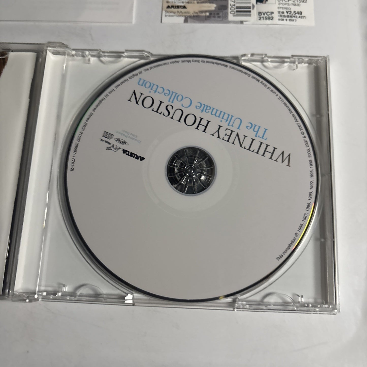 Whitney Houston – The Ultimate Collection (CD, 2007) Japan obi BVCP-21592