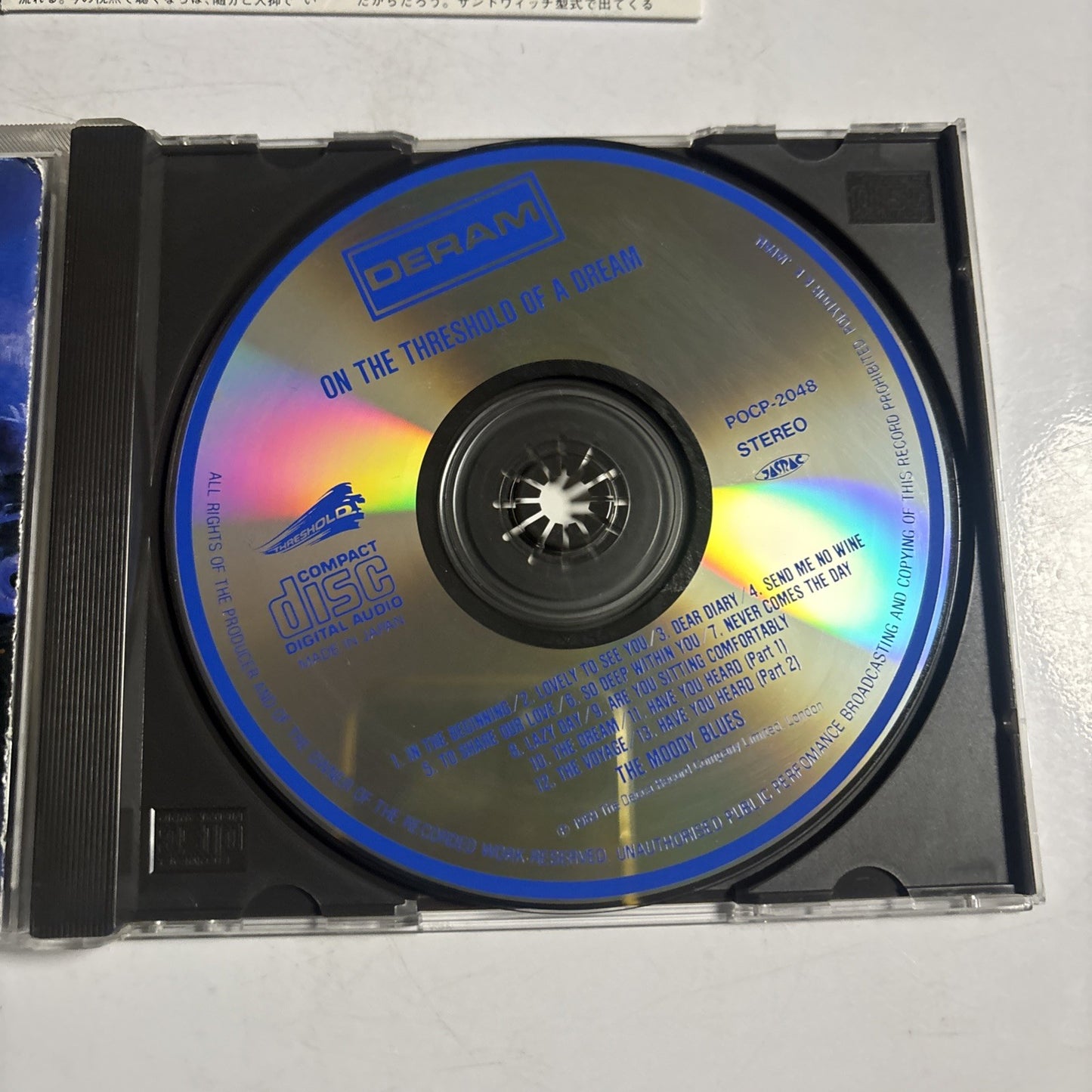 The Moody Blues – On The Threshold Of A Dream (CD, 1991) Japan POCP-2048