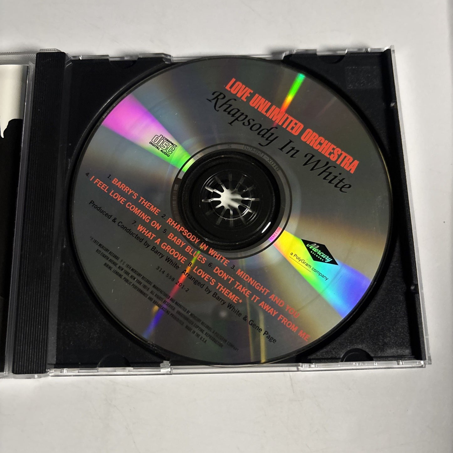 Love Unlimited Orchestra – Rhapsody In White (CD, 1998) US 314 558 201-2