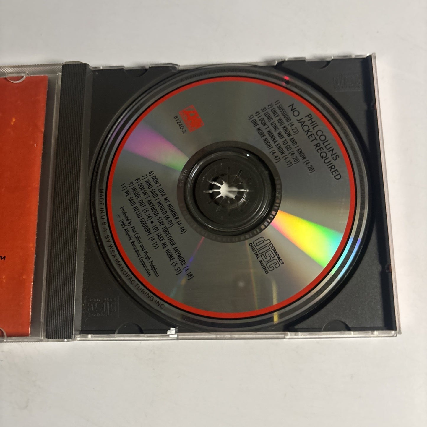 Phil Collins – No Jacket Required (CD, 1985) US 7 81240-2