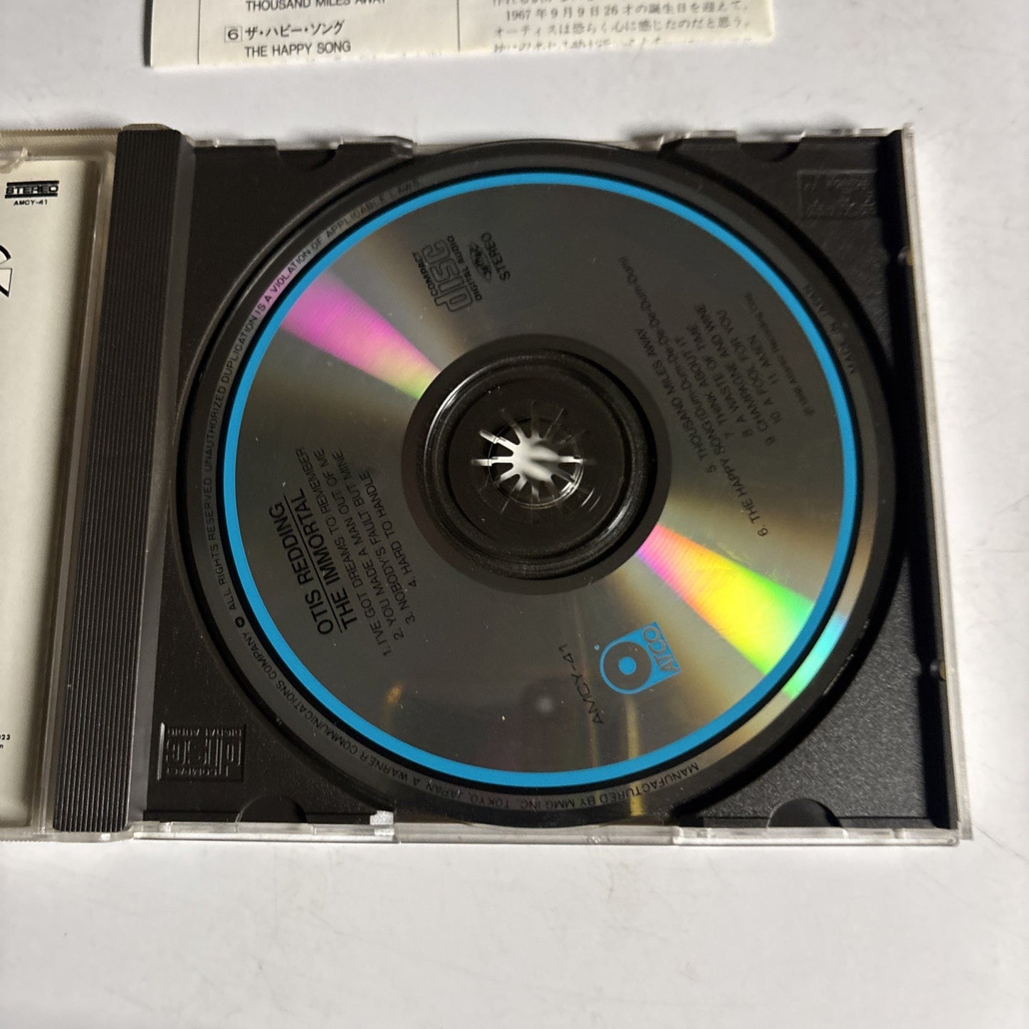 Otis Redding – The Immortal Otis Redding (CD, 1990) Japan AMCY 41