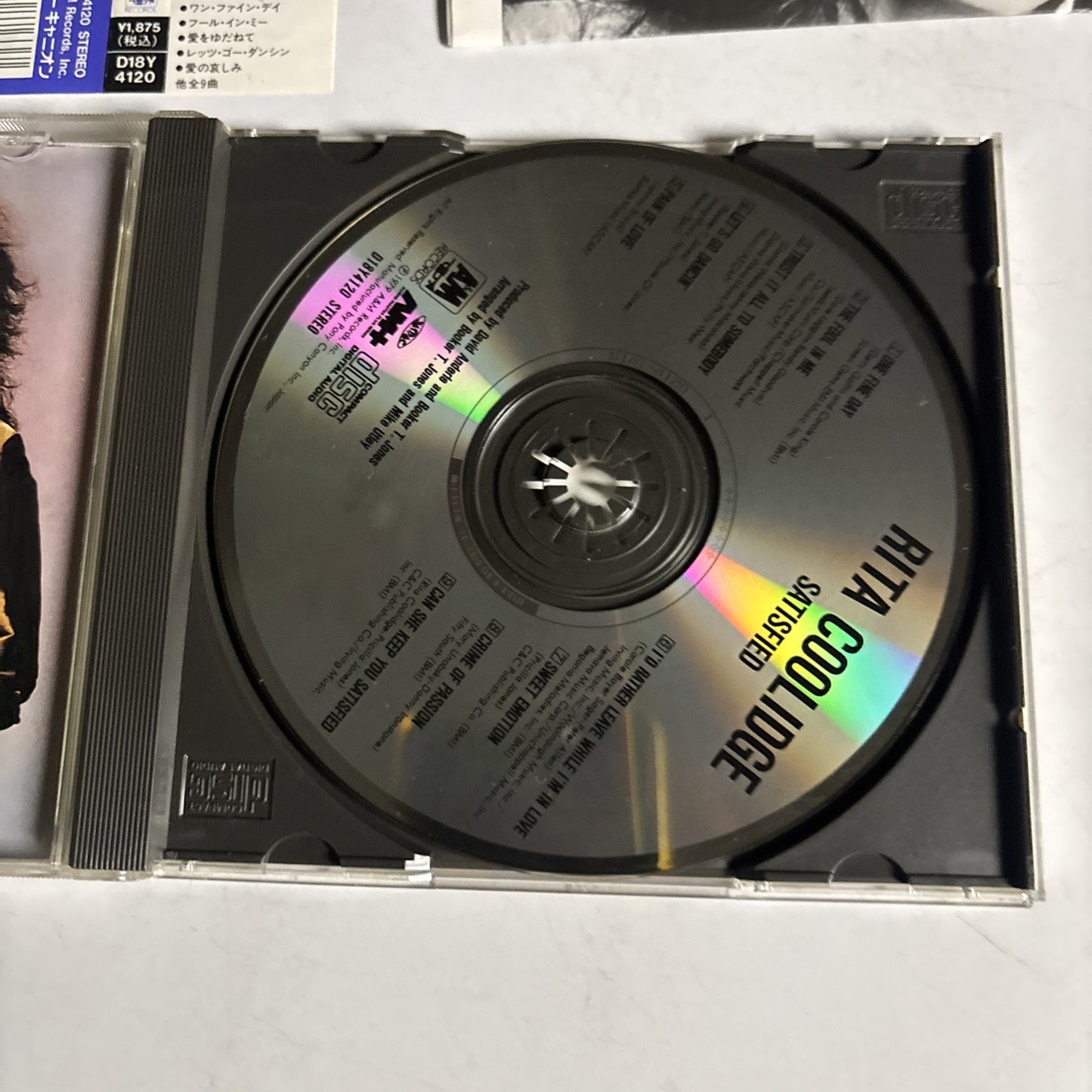 Rita Coolidge – Satisfied (CD, 1989) Japan obi D18Y4120