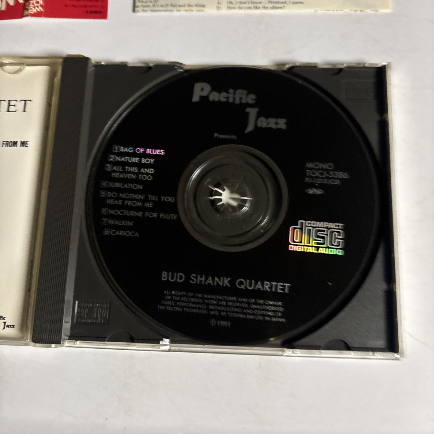 Bud Shank Quartet, Claude Williamson – Bud Shank (CD, 1991) Japan obi TOCJ-5386