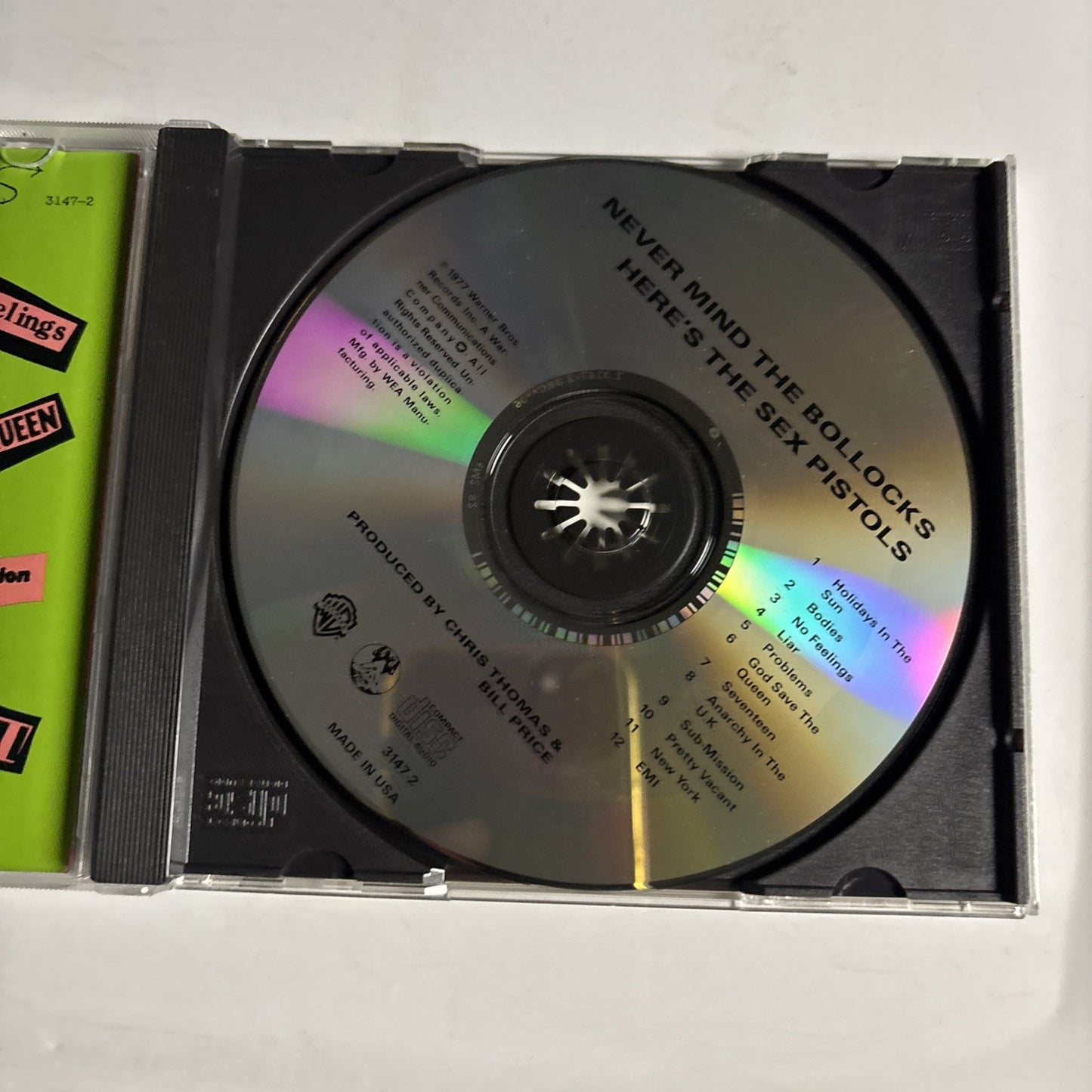 Sex Pistols – Never Mind The Bollocks Here's The Sex Pistols (CD 1988) US 3147-2