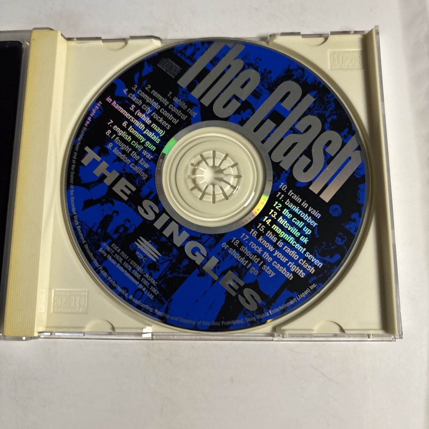 The Clash – The Singles (CD, 1994) Japan ESCA 7551