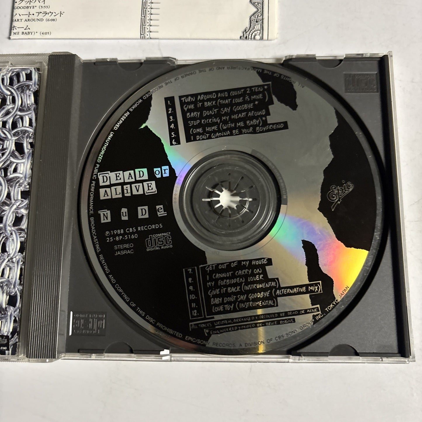 Dead Or Alive – Nude (CD, 1988) Japan Bonus Track 25・8P-5160