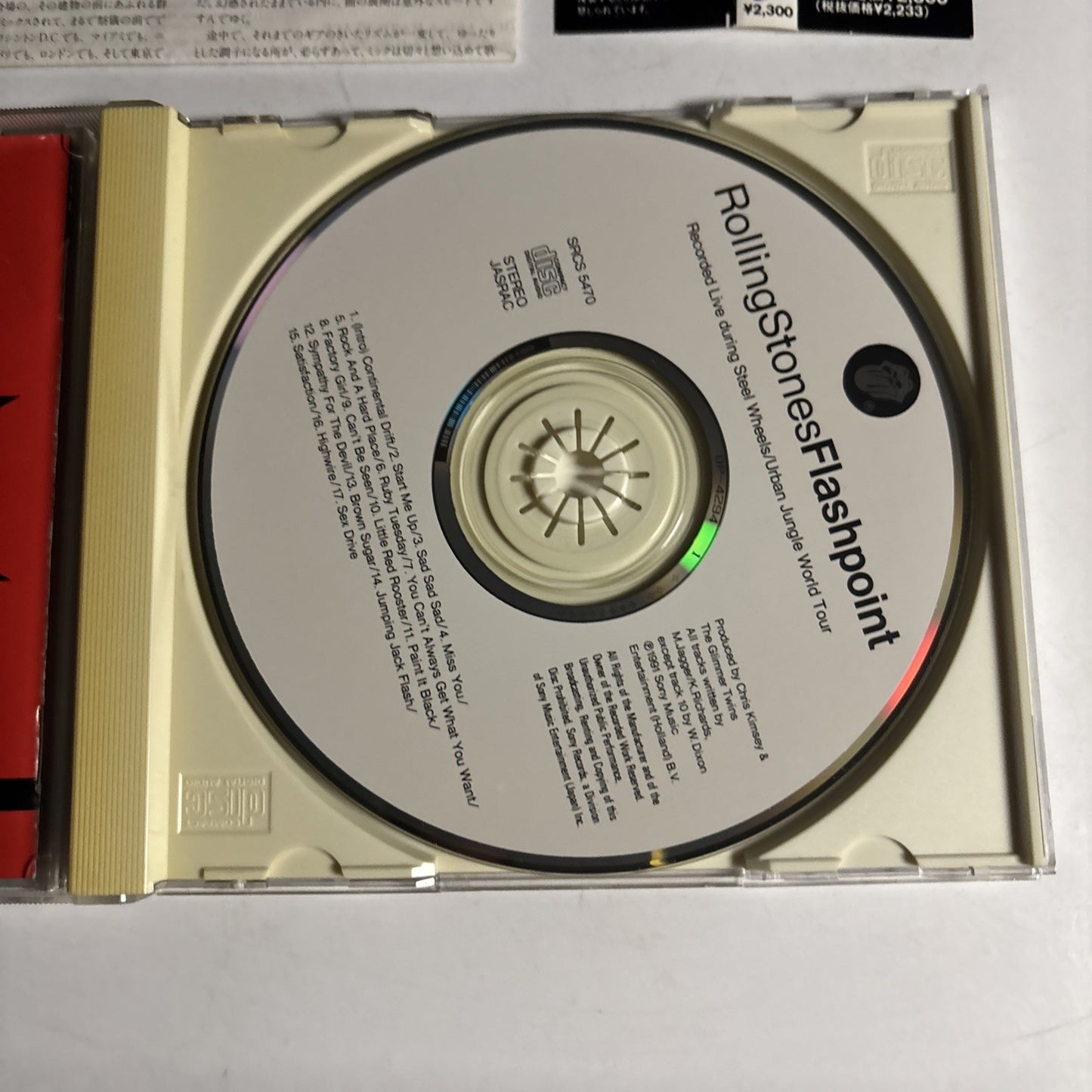 The Rolling Stones – Flashpoint (CD, 1991) Japan obi SRCS 5470