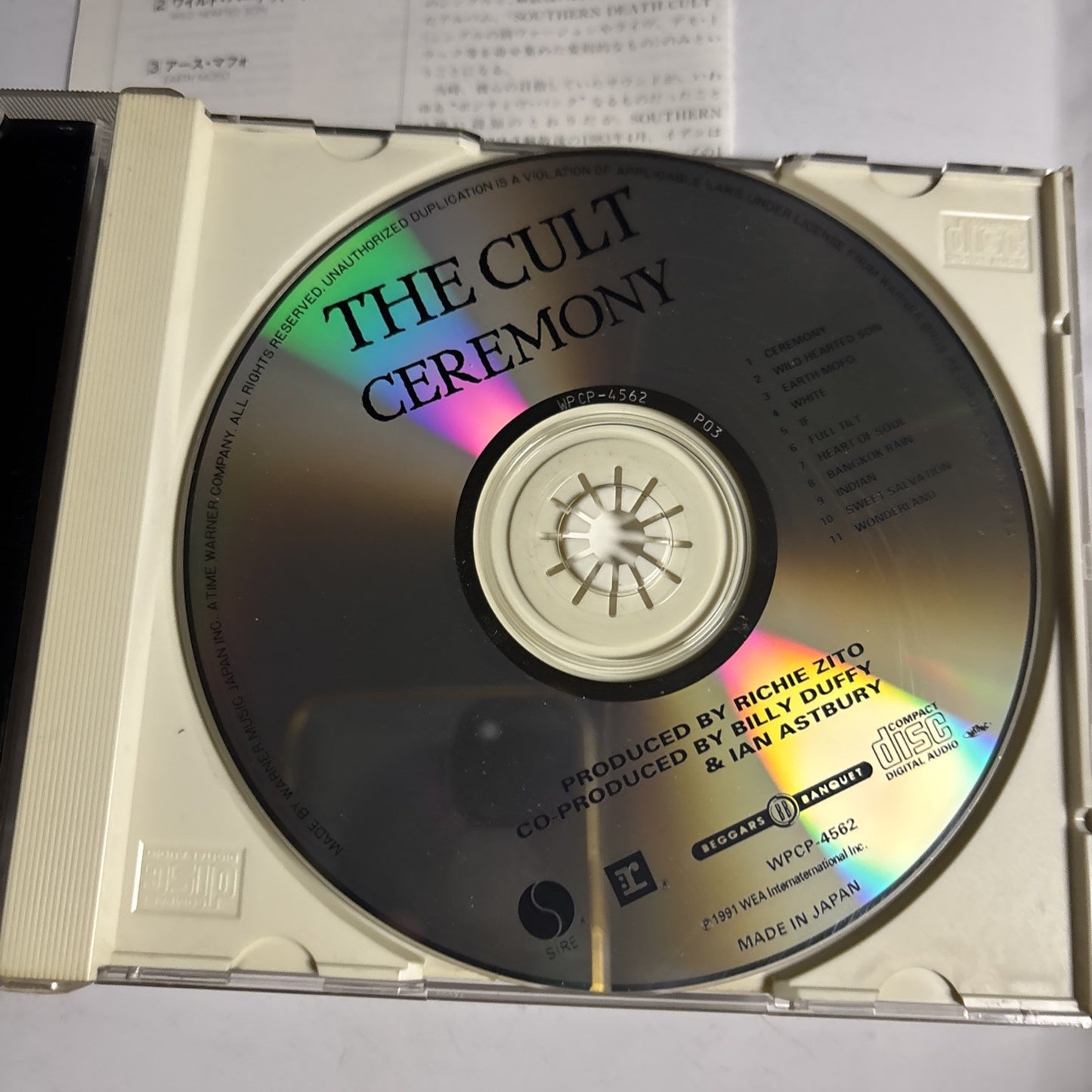 The Cult – Ceremony (CD, 1991) Japan WPCP-4562
