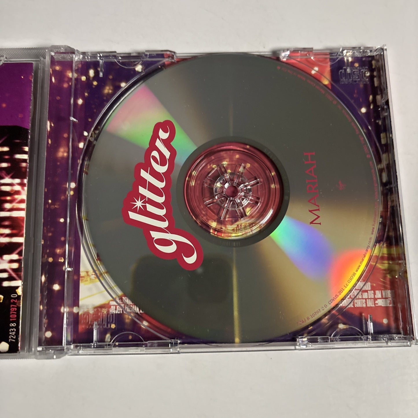 Mariah Carey – Glitter (CD, 2001) US 7243 8 10797 2 0