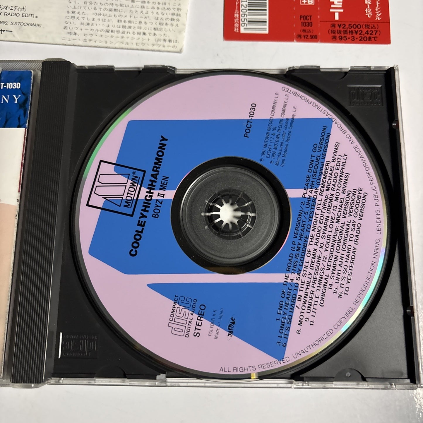 Boyz II Men – Cooleyhighharmony (CD, 1993) Japan obi POCT-1030
