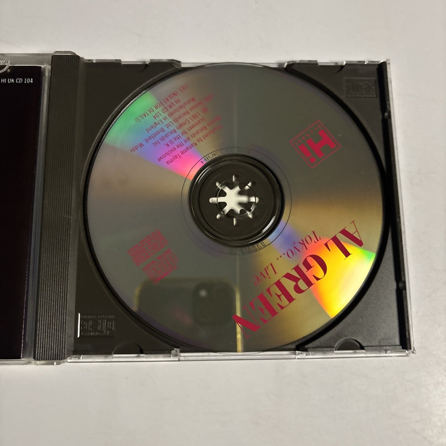 Al Green – Tokyo ... Live (CD, 1990) UK HI UK CD 104