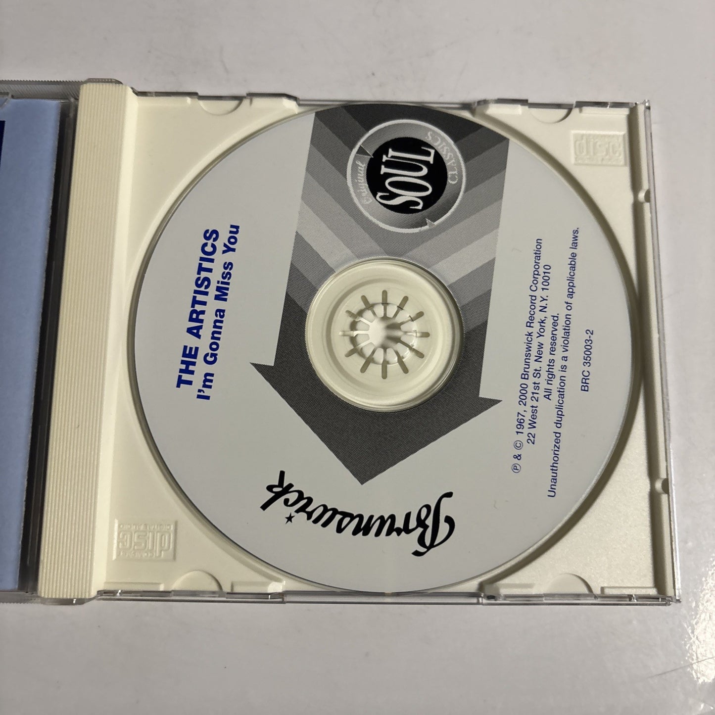 The Artistics – I'm Gonna Miss You (CD, 1967) US BRC 35003-2