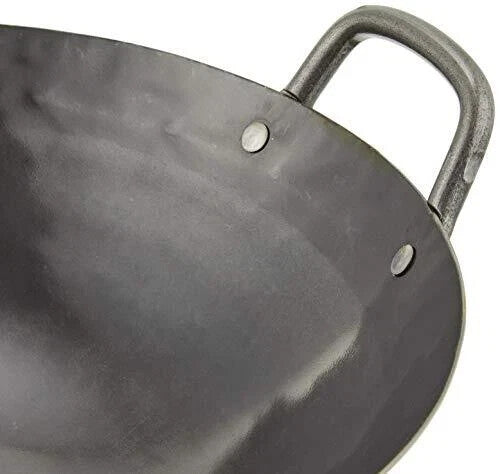 Yamada Kaen Aji Handcrafted 36cm Iron Wok for Wok Flavour at Home Made In Japan