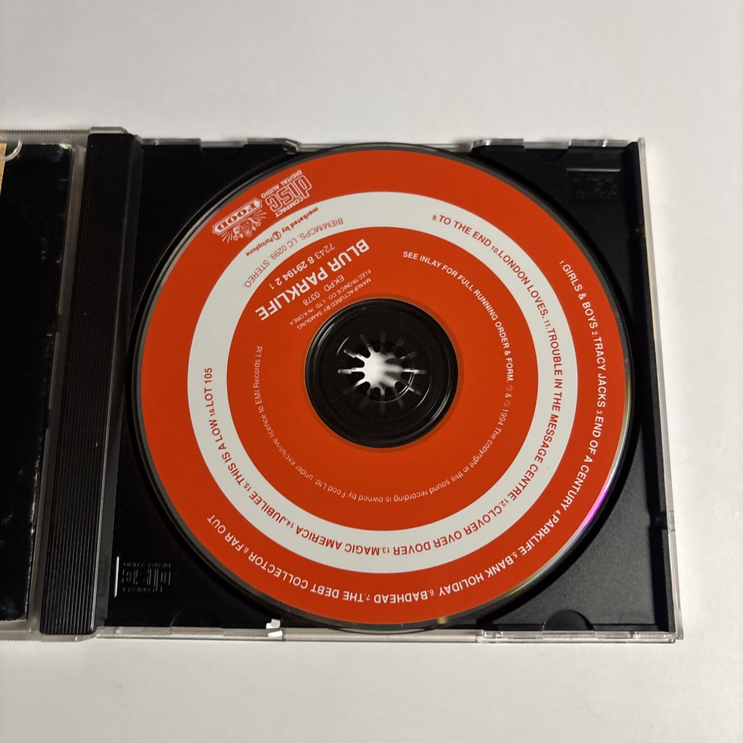 Blur – Parklife (CD, 1994) South Korea EKPD-0378