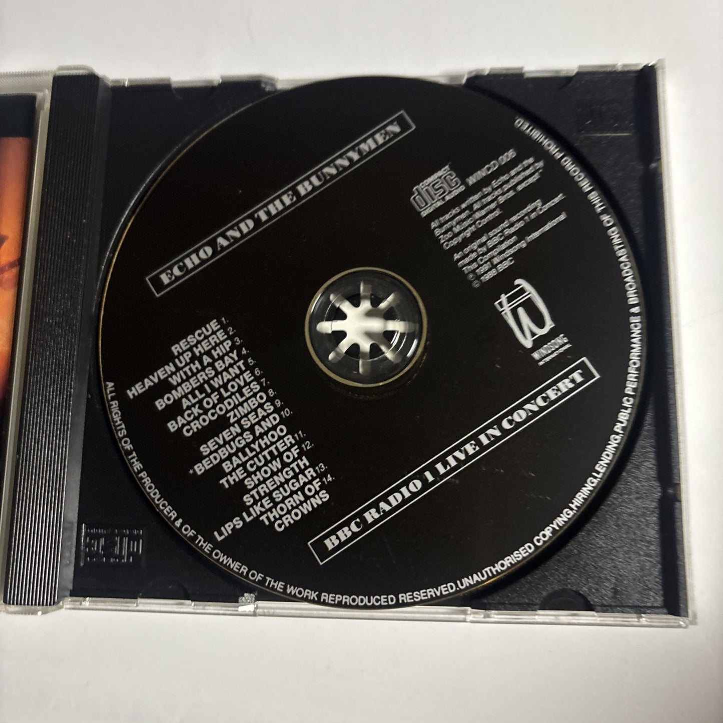 Echo & The Bunnymen – BBC Radio 1 Live In Concert (CD, 1991) UK WINCD 006