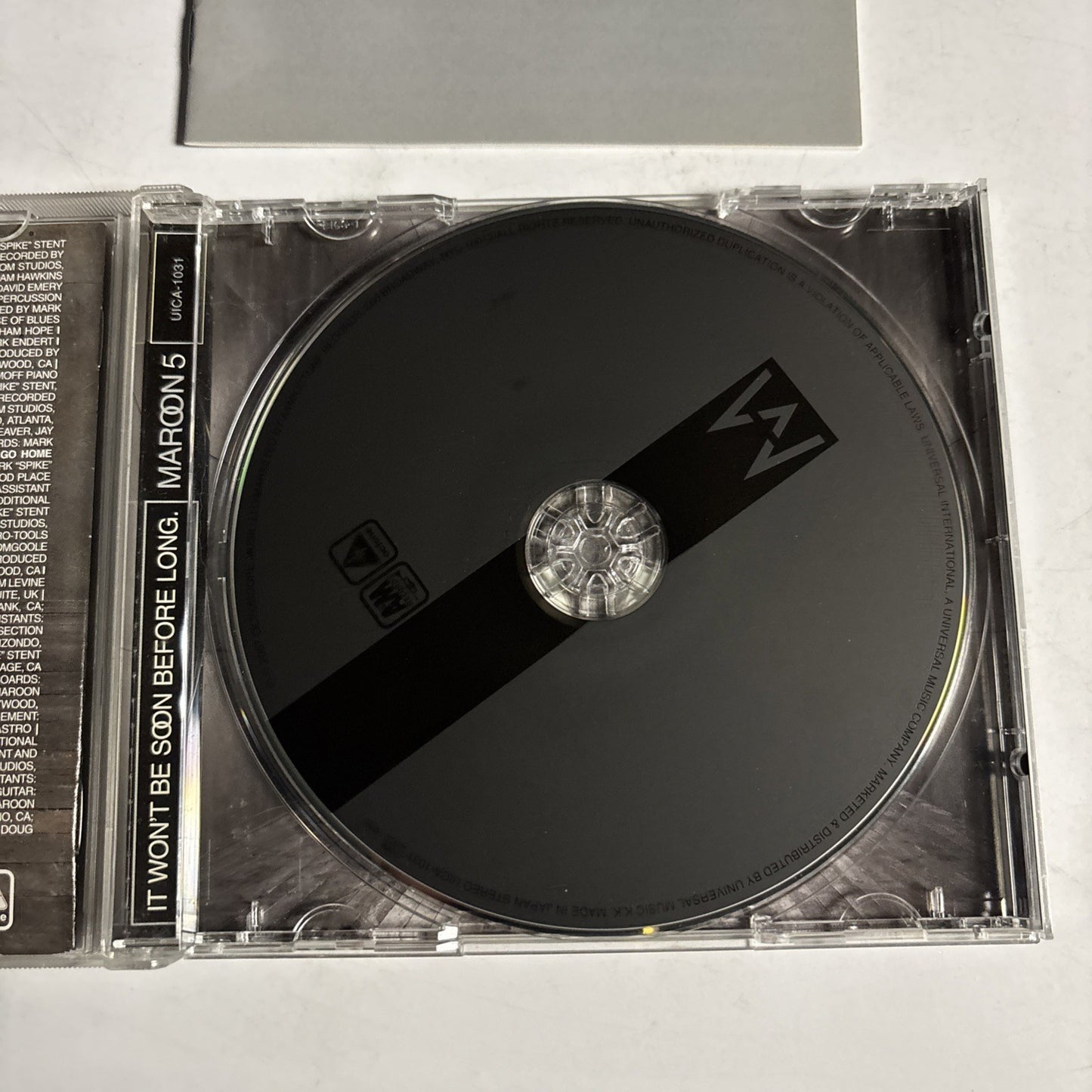 Maroon 5 – It Won't Be Soon Before Long (CD, 2007) Japan UICA-1031