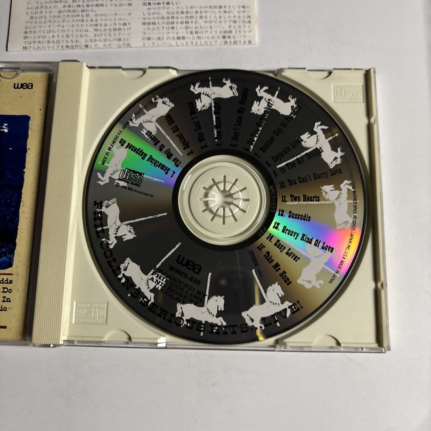 Phil Collins – Serious Hits...Live! (CD, 1990) Japan WMC5-220