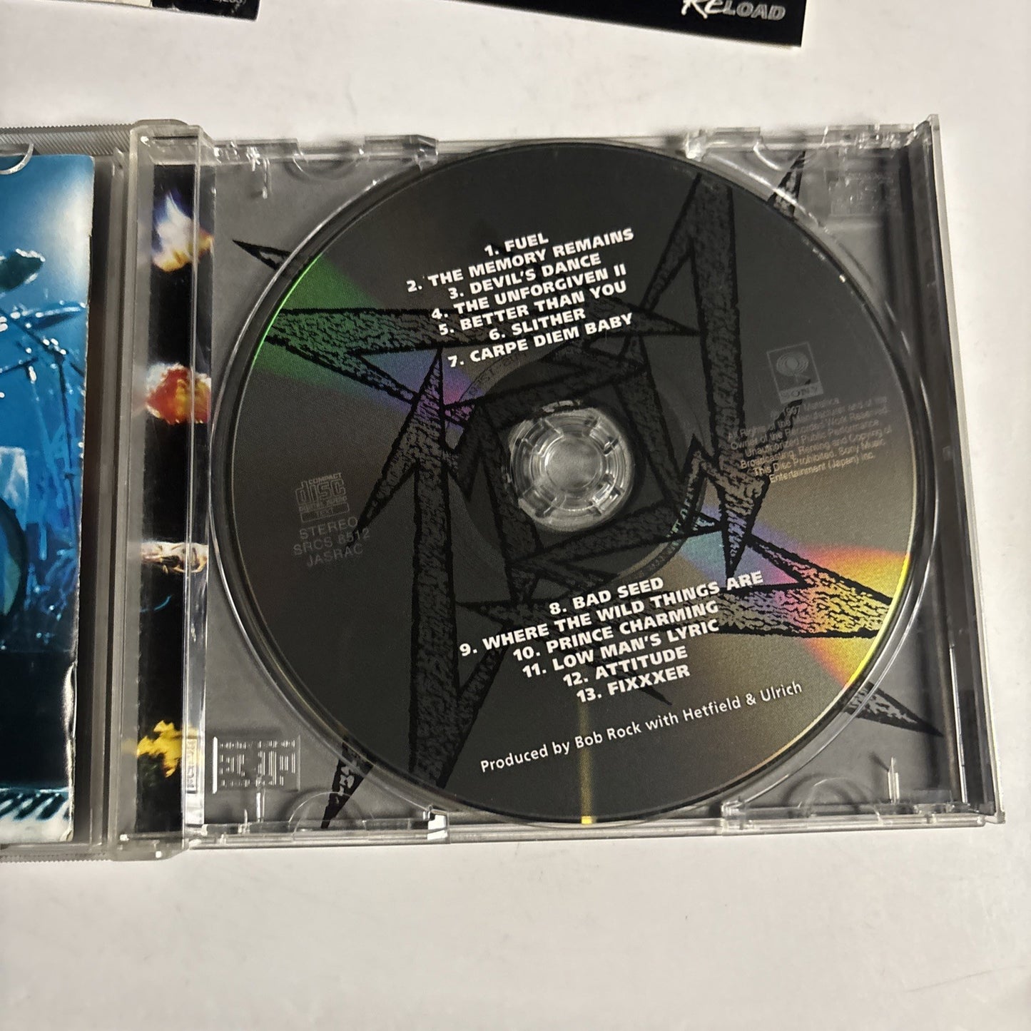 Metallica – Reload (CD, 1997) Japan Sticker, Obi SRCS 8512