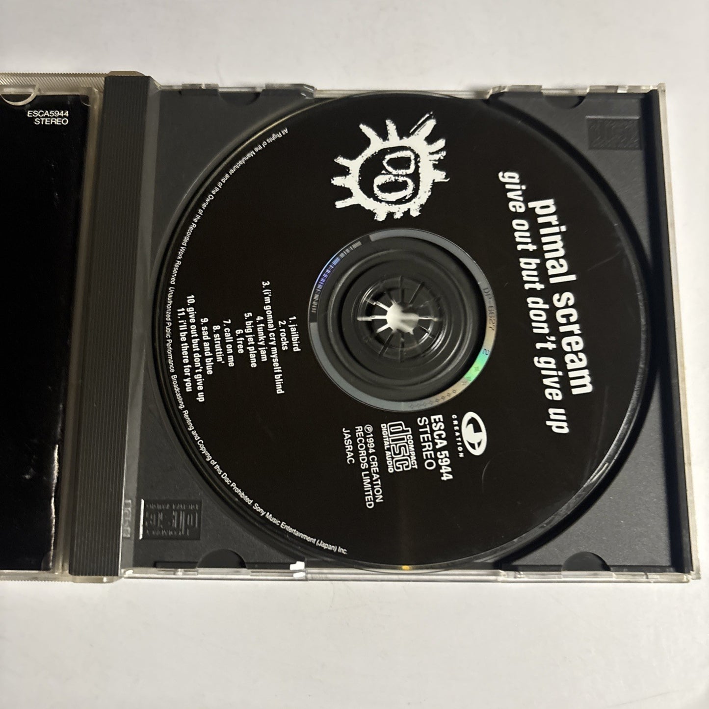 Primal Scream – Give Out But Don't Give Up (CD, 1994) Japan ESCA 5944