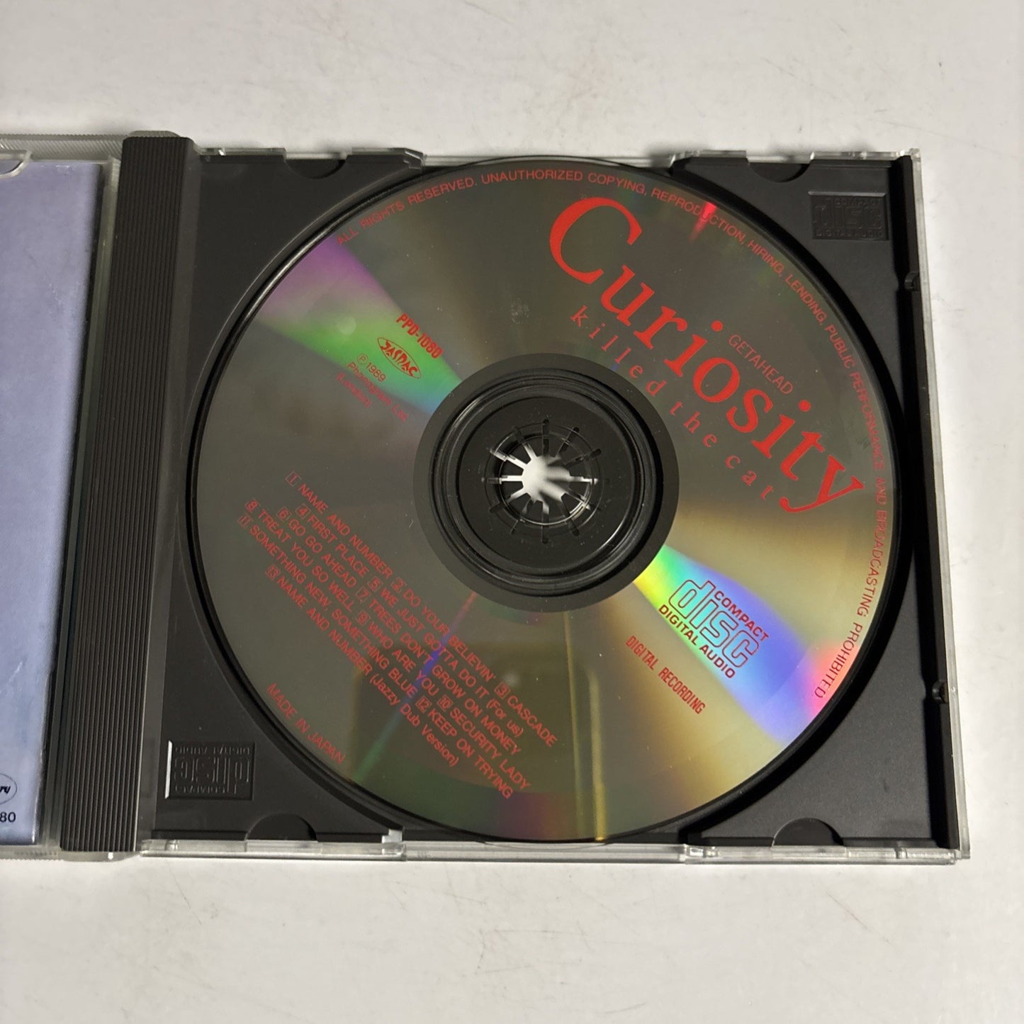 Curiosity Killed The Cat – Getahead (CD, 1989) Japan PPD-1080