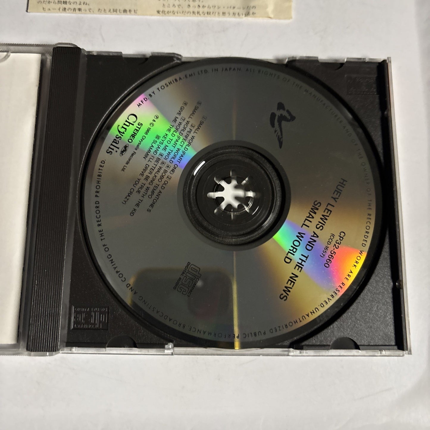 Huey Lewis & The News – Small World (CD, 1988) Japan CP32-5660