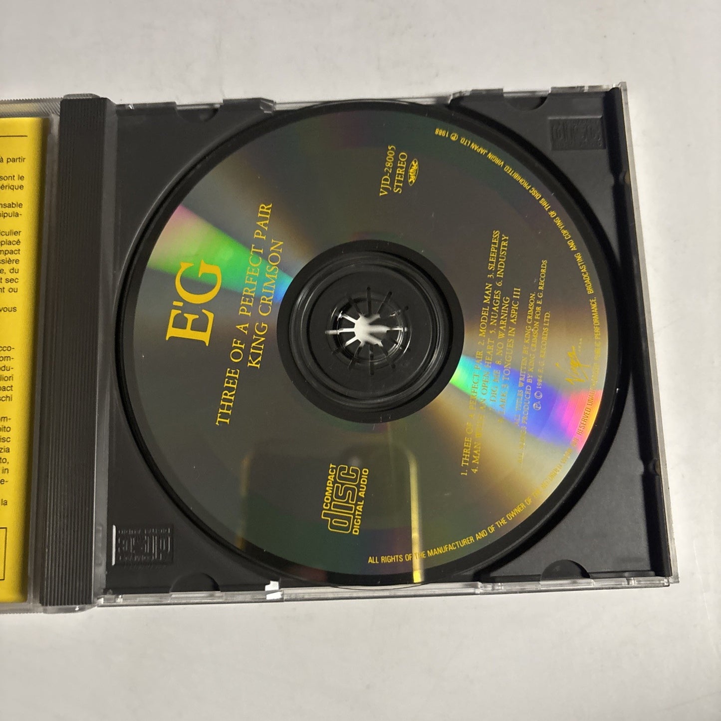 King Crimson – Three Of A Perfect Pair (CD, 1988) Japan VJD-28005