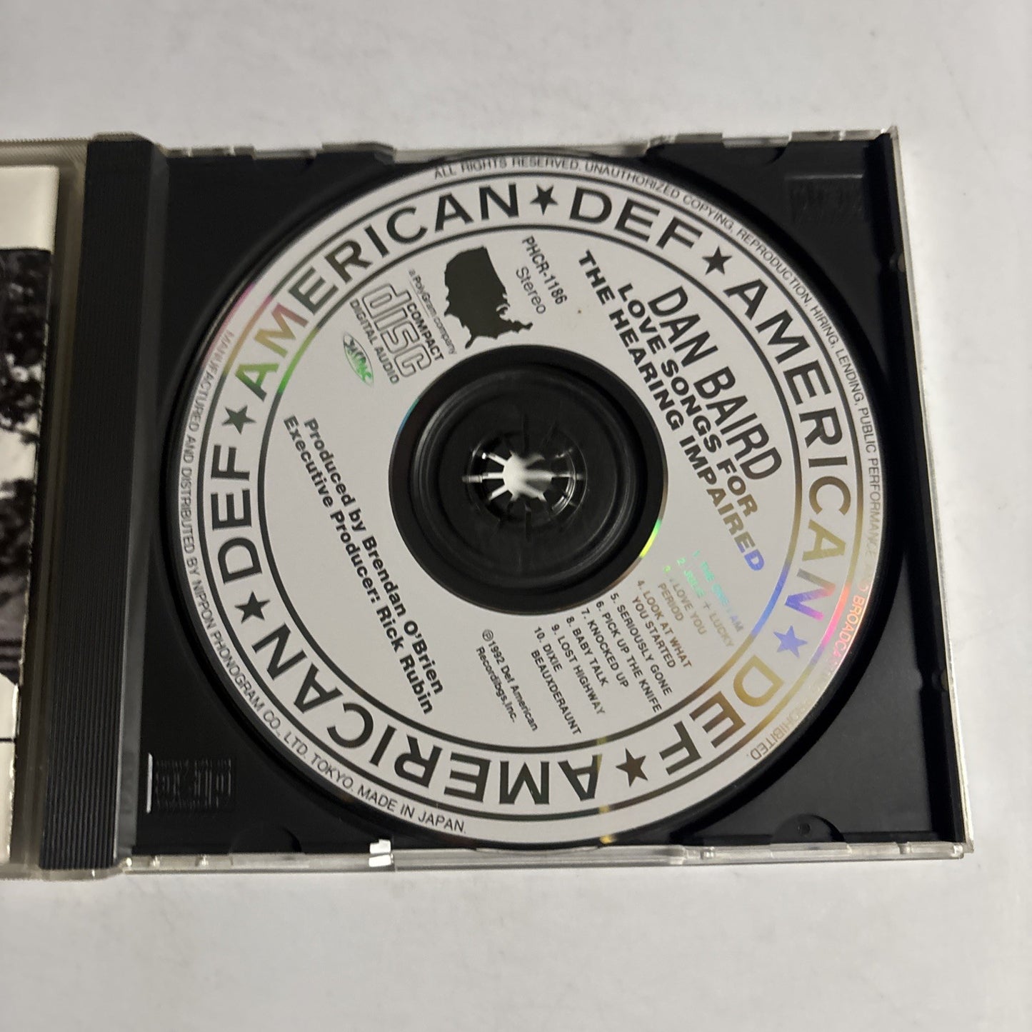 Dan Baird – Love Songs For The Hearing Impaired (CD, 1992) Japan PHCR-1186