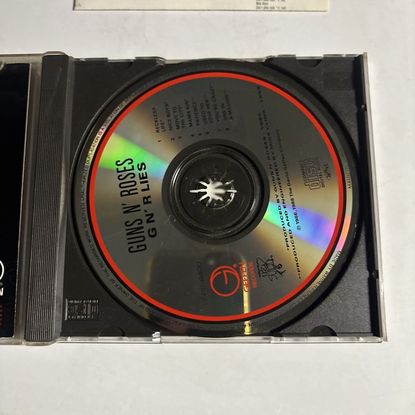 Guns N' Roses – G N' R Lies (CD, 1988) Japan 25P2-2400