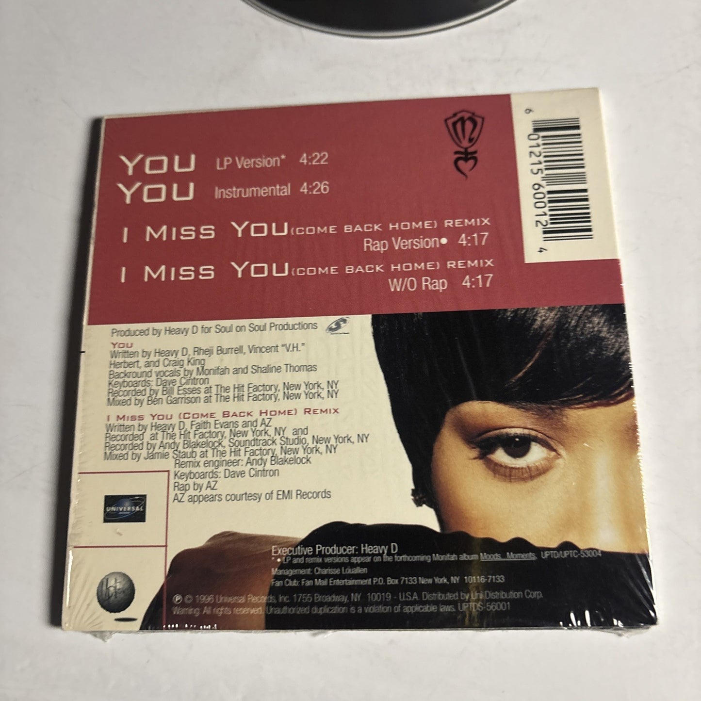 Monifah – You (CD, 1996) US UPTDS-56001