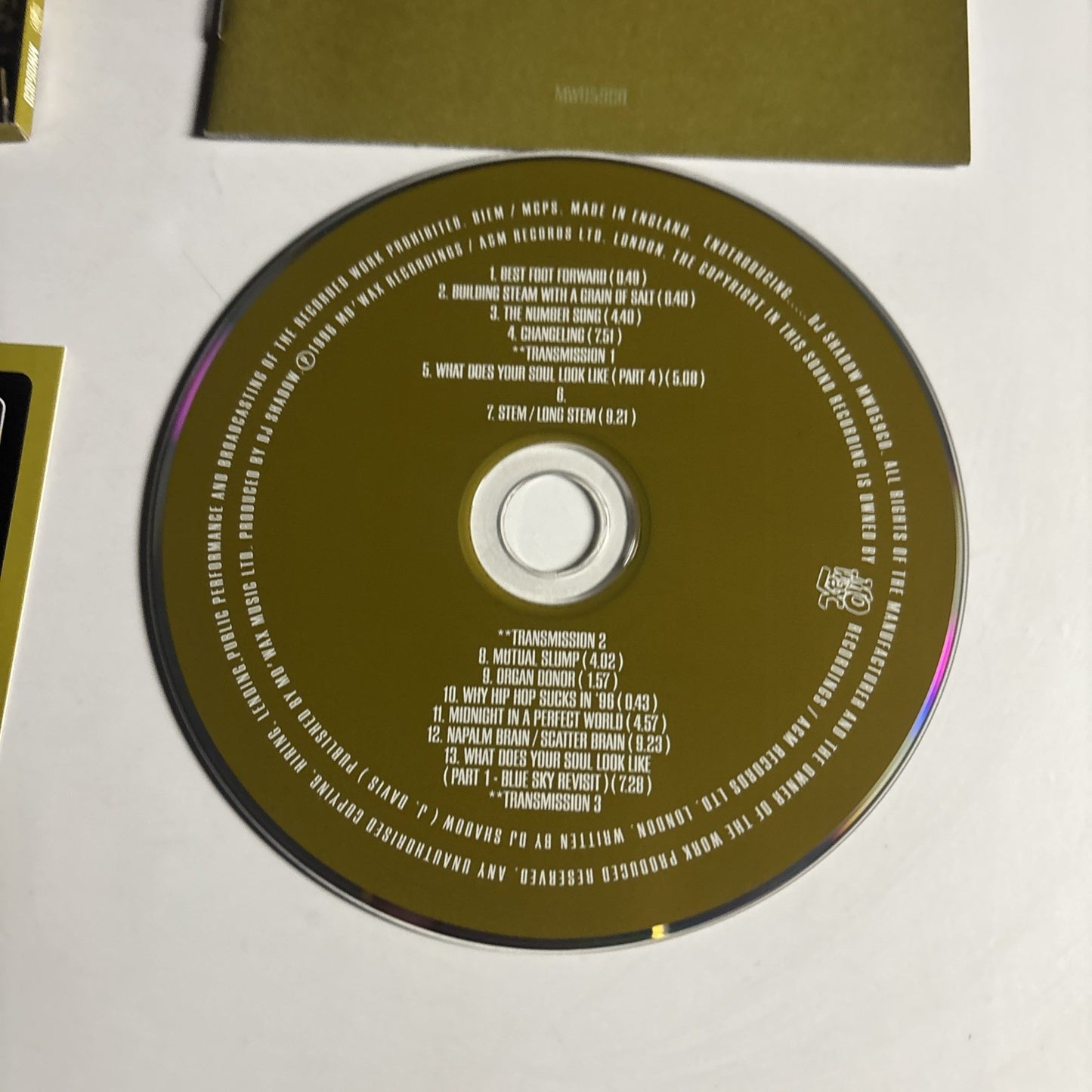 DJ Shadow – Endtroducing..... (CD, 1997) Europe 540 807-2