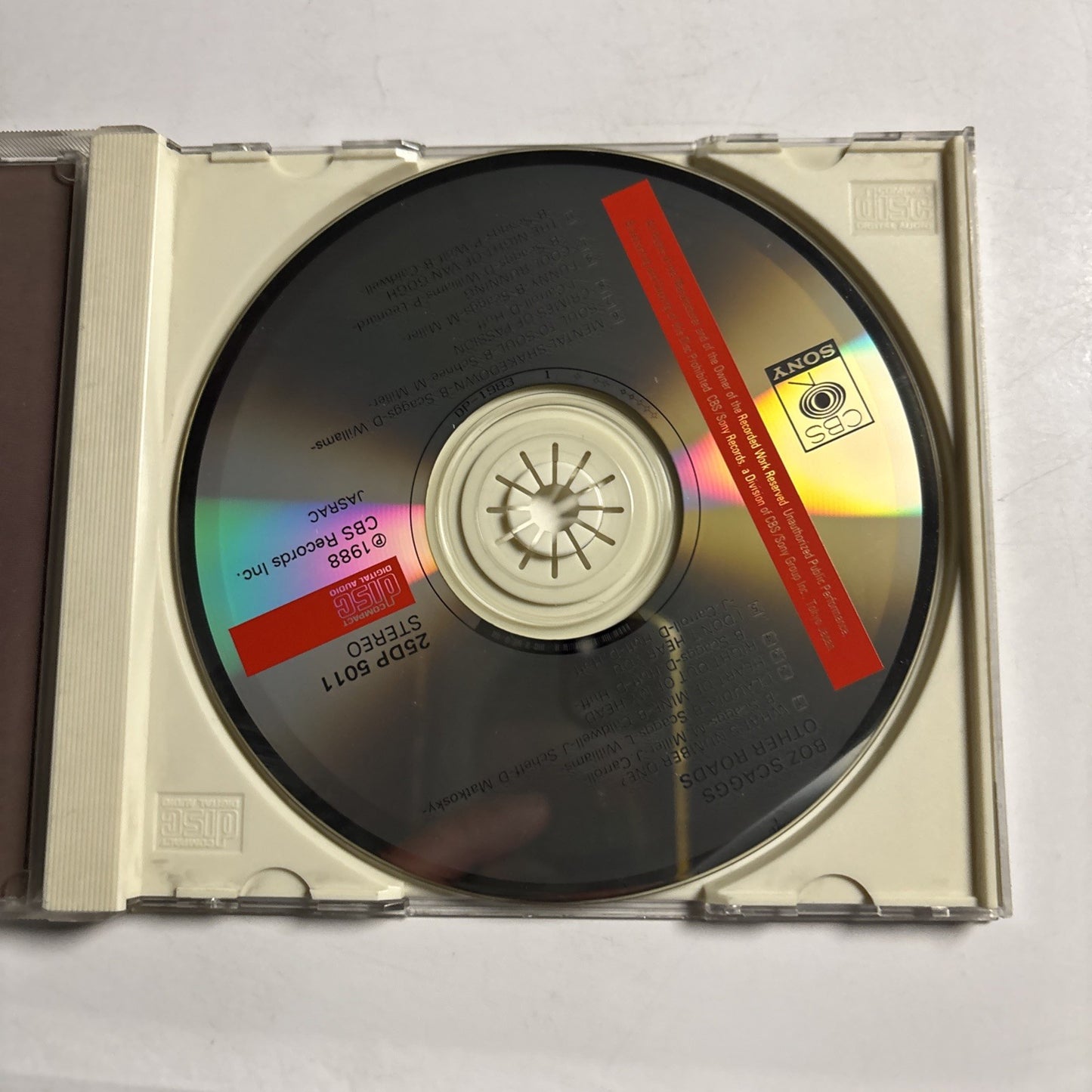 Boz Scaggs – Other Roads (CD, 1988) Japan 25DP 5011