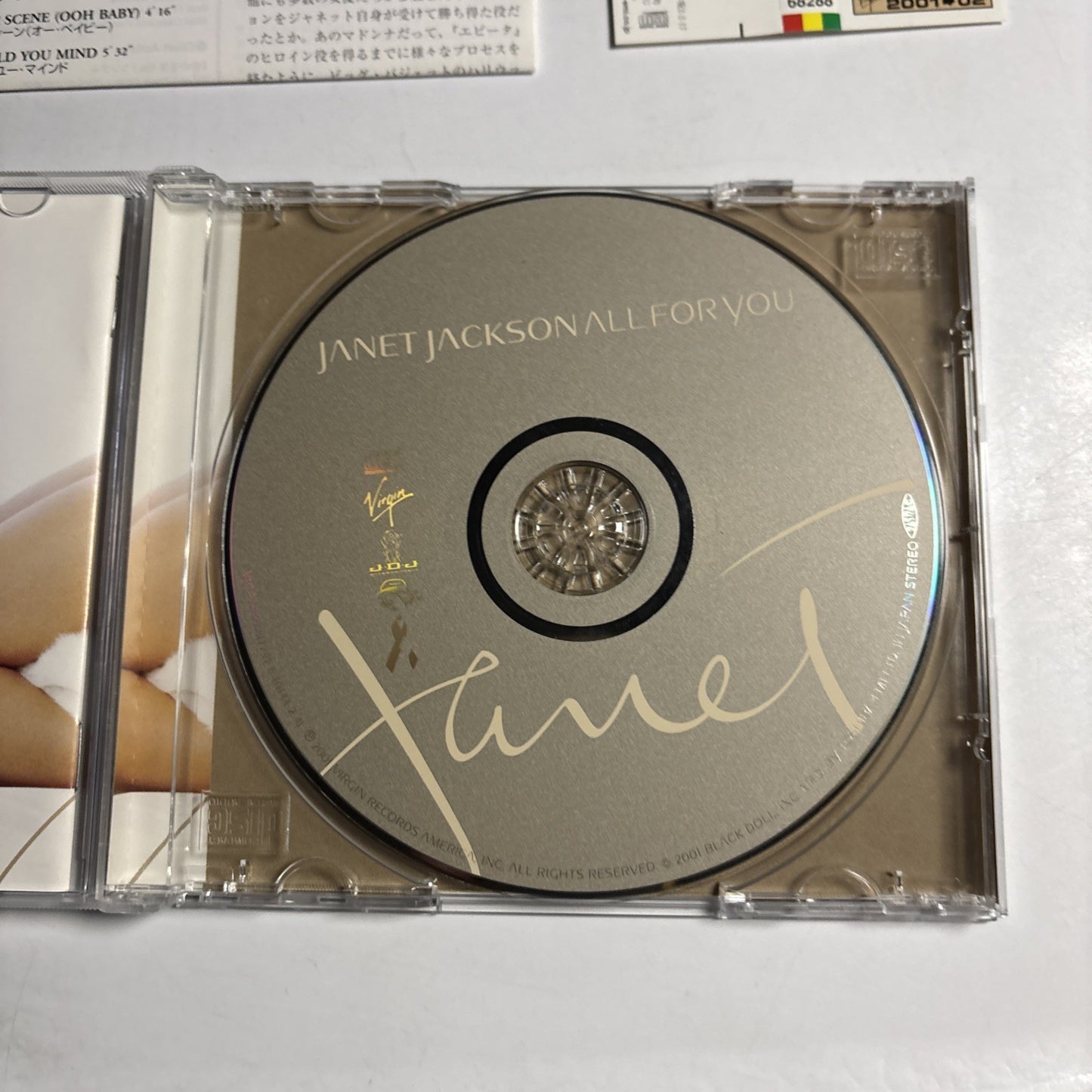 Janet Jackson – All For You (CD, 2001) Japan Bonus Track Obi VJCP-68288