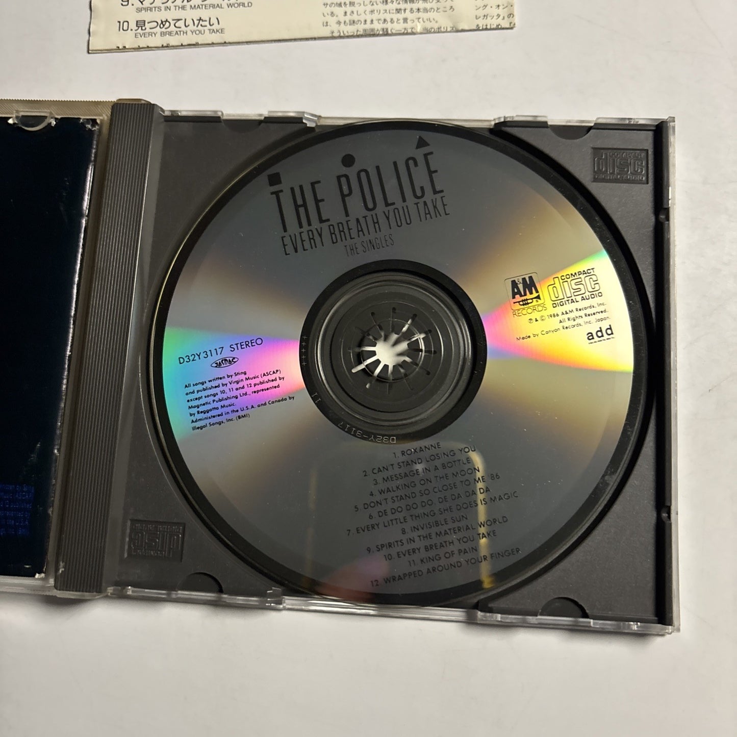 The Police – Every Breath You Take (The Singles) (CD, 1986) Japan D32Y3117