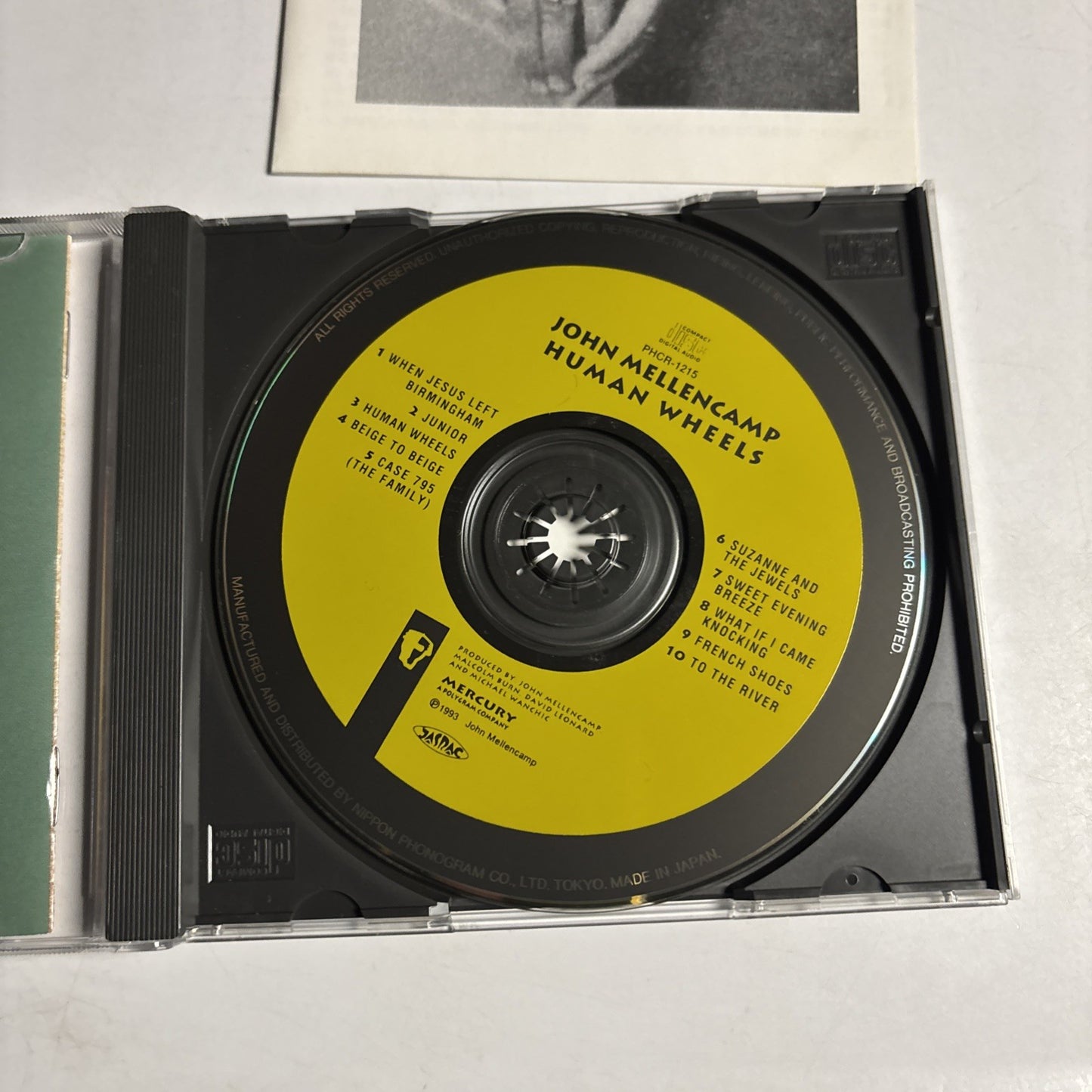 John Cougar Mellencamp – Human Wheels (CD, 1993) Japan PHCR-1215