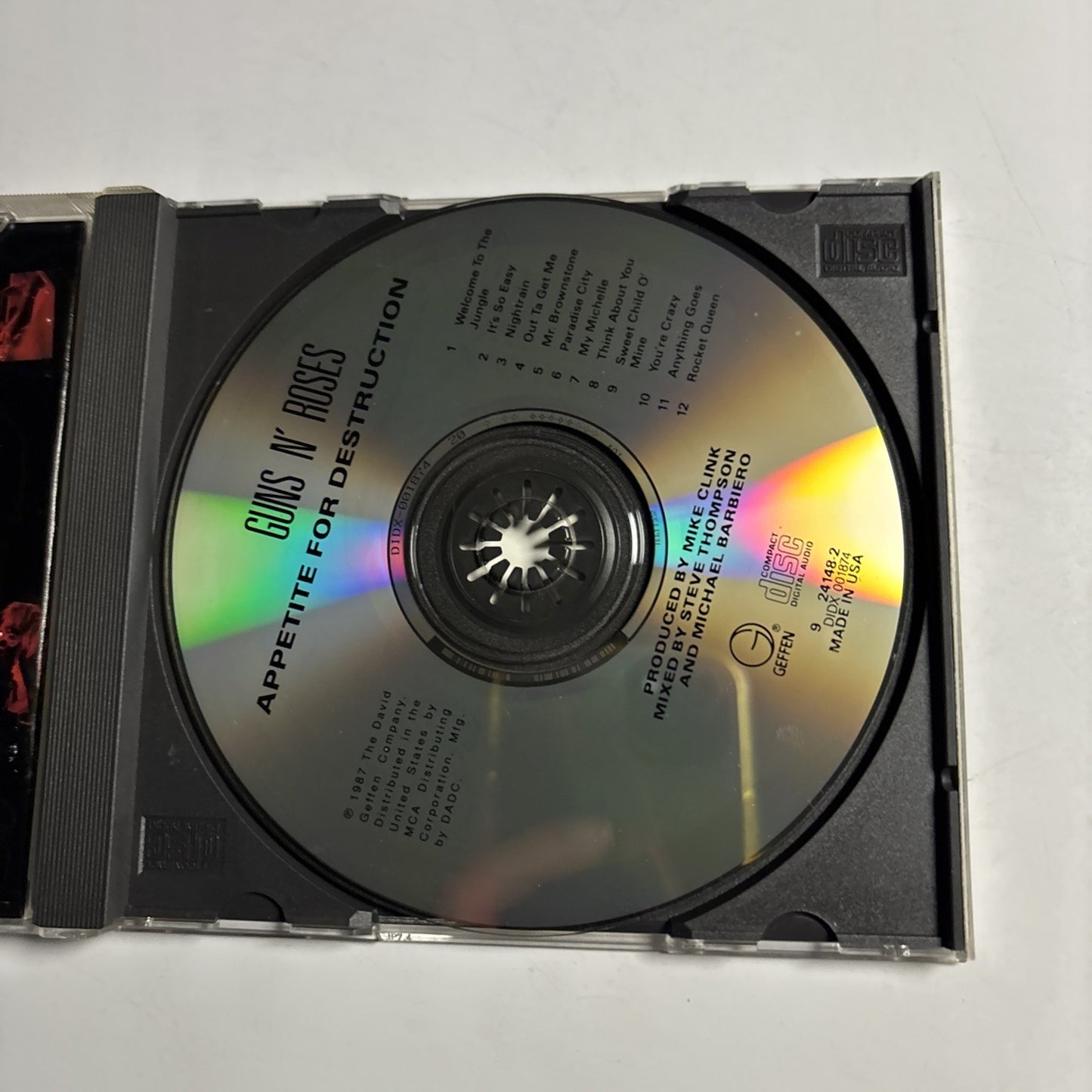Guns N' Roses – Appetite For Destruction (CD, 1987) US GED 24148