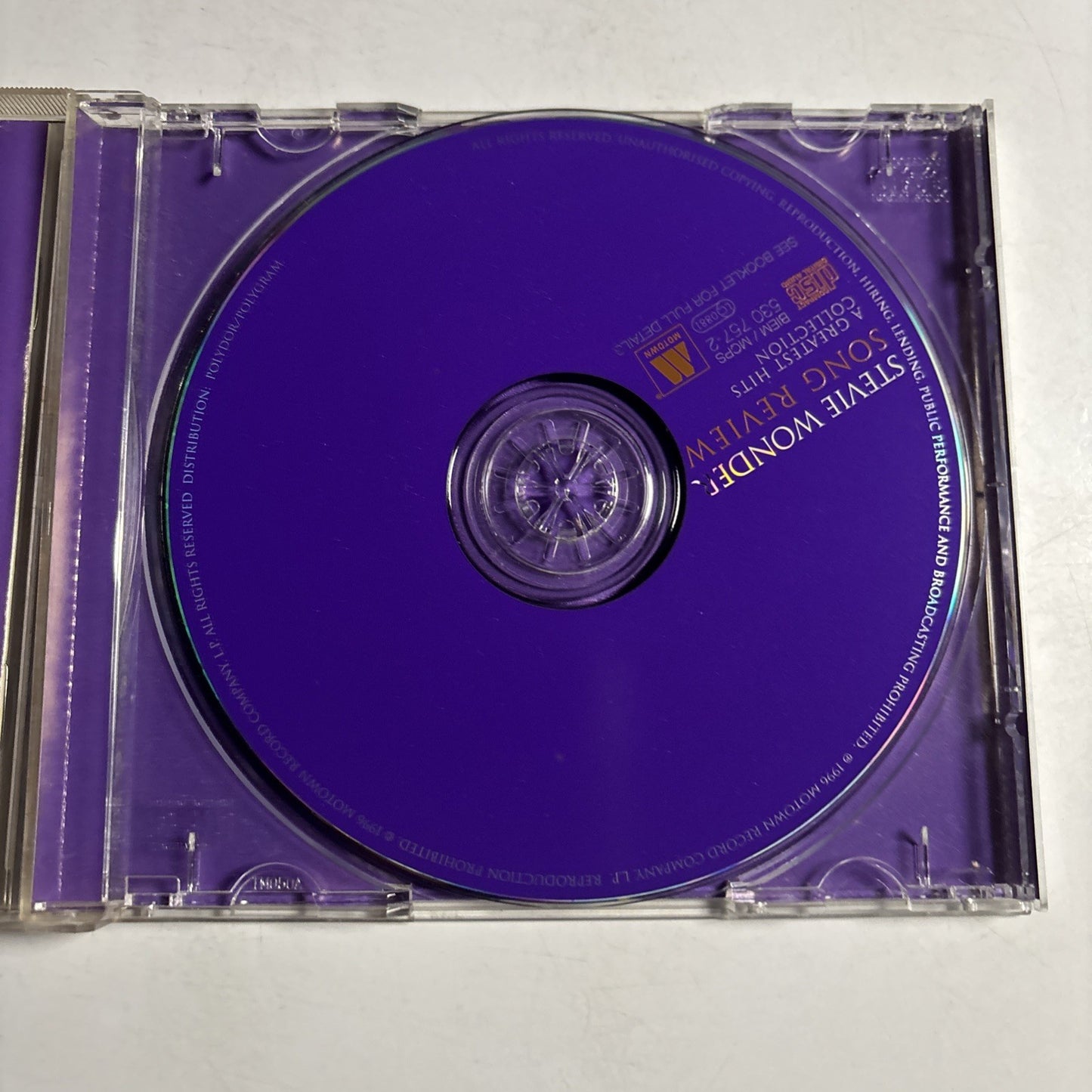 Stevie Wonder – Song Review - A Greatest Hits Collection (CD, 1996) Europe