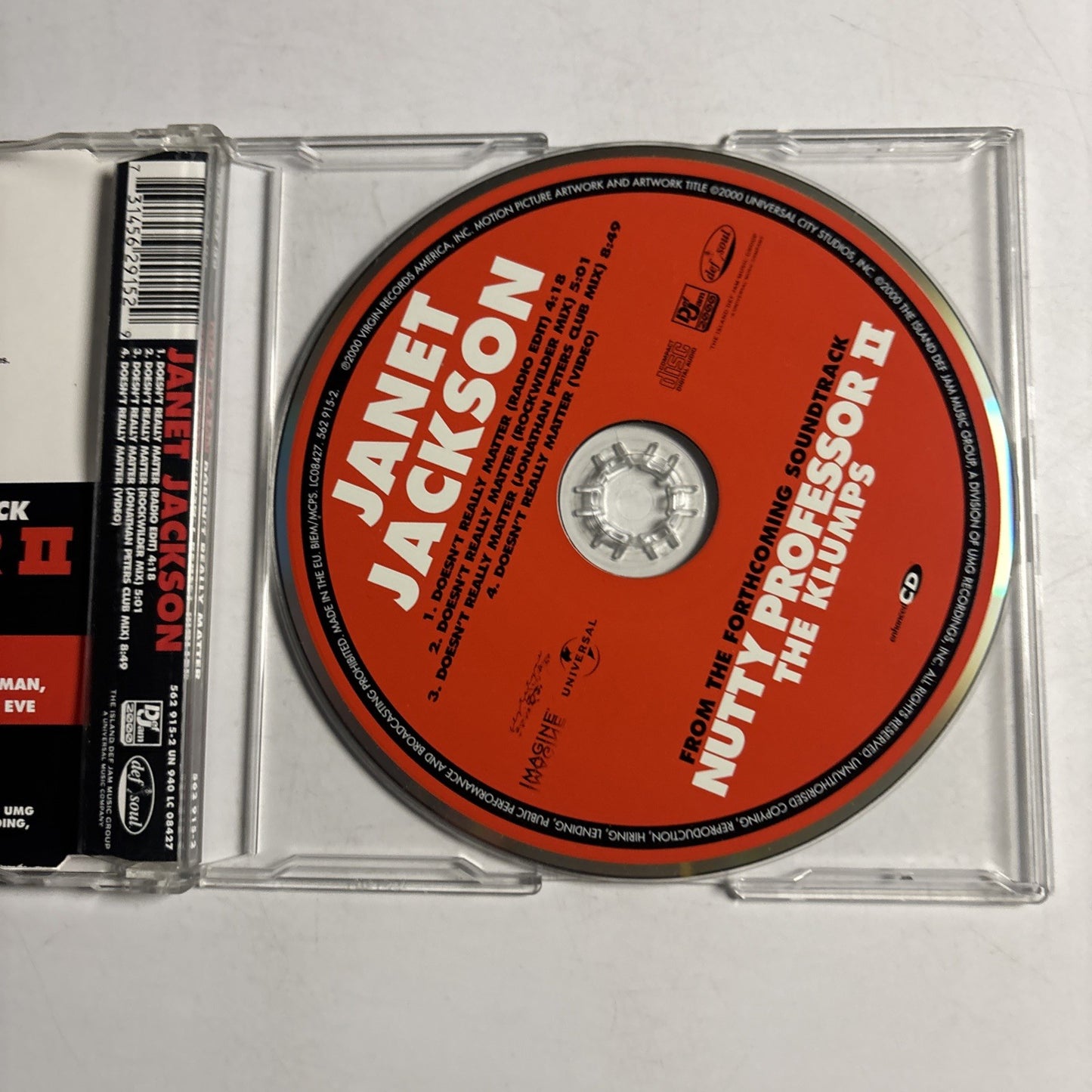 Janet Jackson – Doesn't Really Matter (CD, 2000) Europe 562 915-2