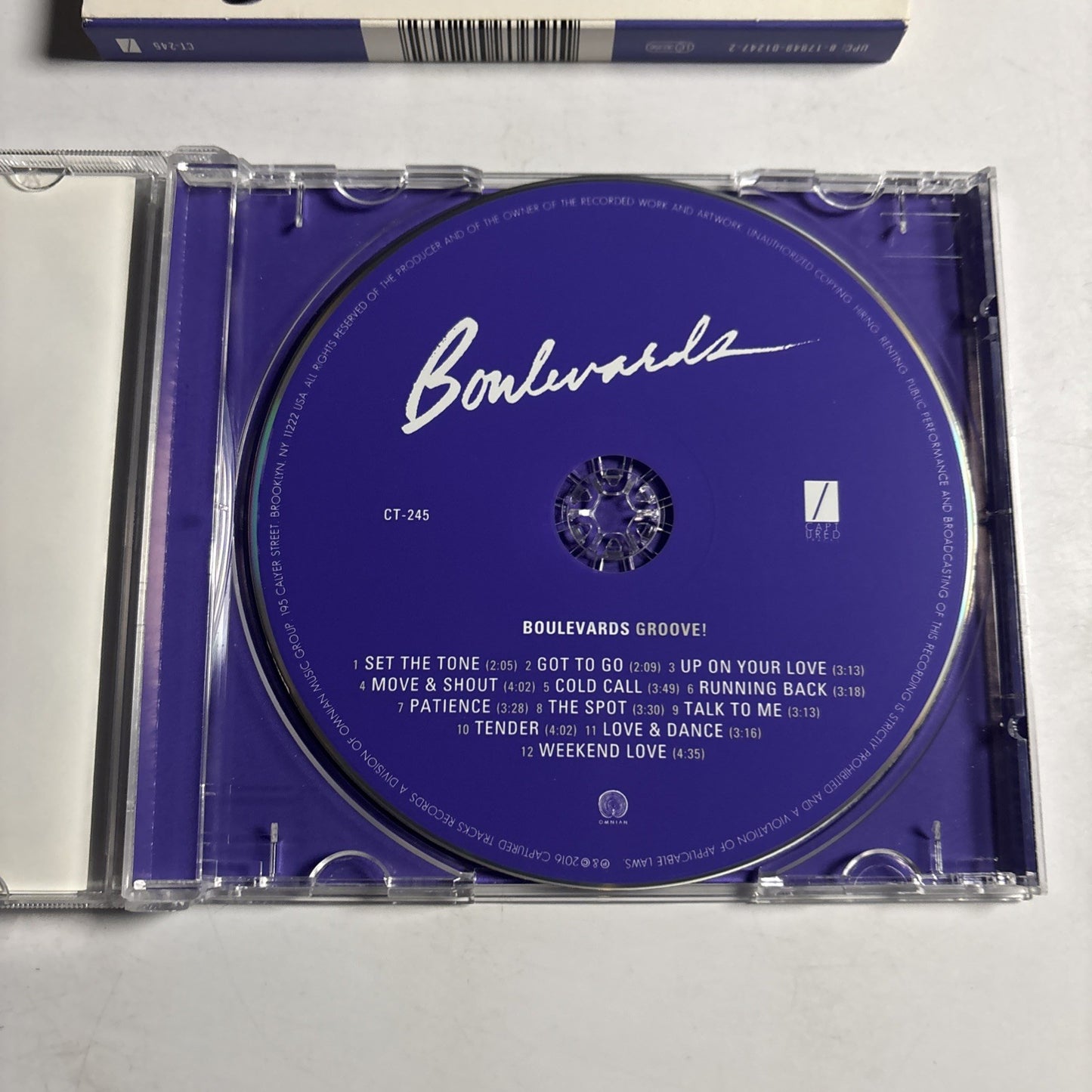 Boulevards – Groove! (CD, 2016) US CT-245