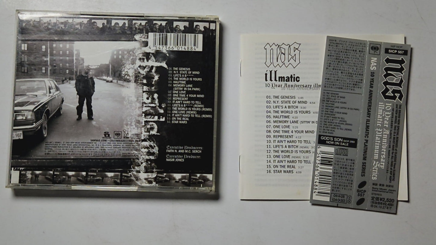 Nas – 10 Year Anniversary Illmatic Platinum Series (CD, 2004) Japan obi SICP 557