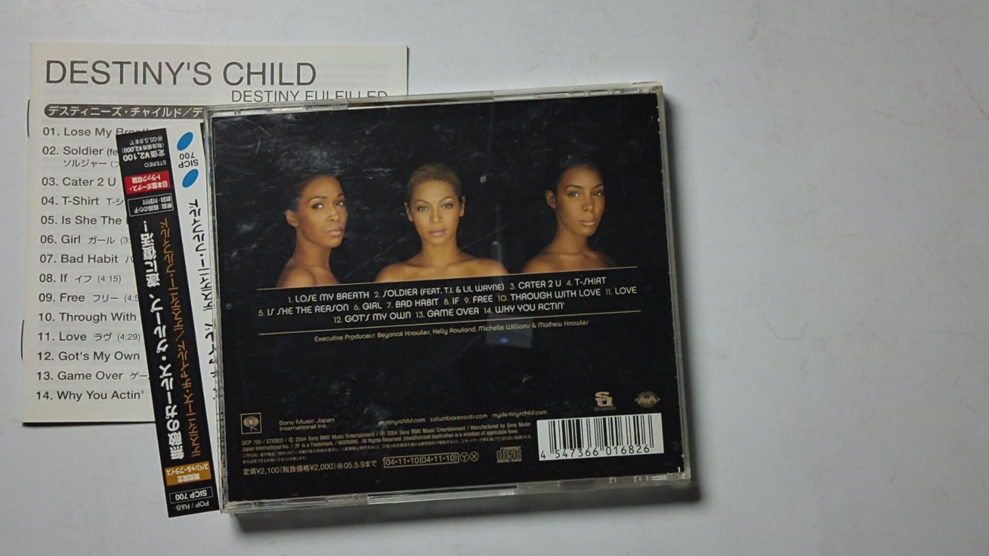 Destiny's Child – Destiny Fulfilled (CD, 2004) Japan obi SICP 700