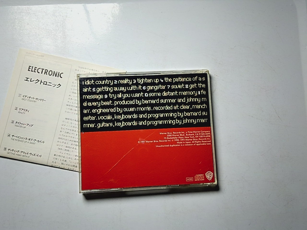 Electronic – Electronic (CD, 1991) Japan WPCP-4348