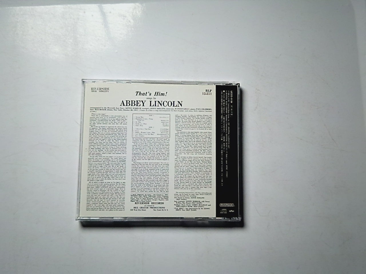 Abbey Lincoln, The Riverside Jazz Stars – That's Him (CD, 1999) Japan ucco-5138