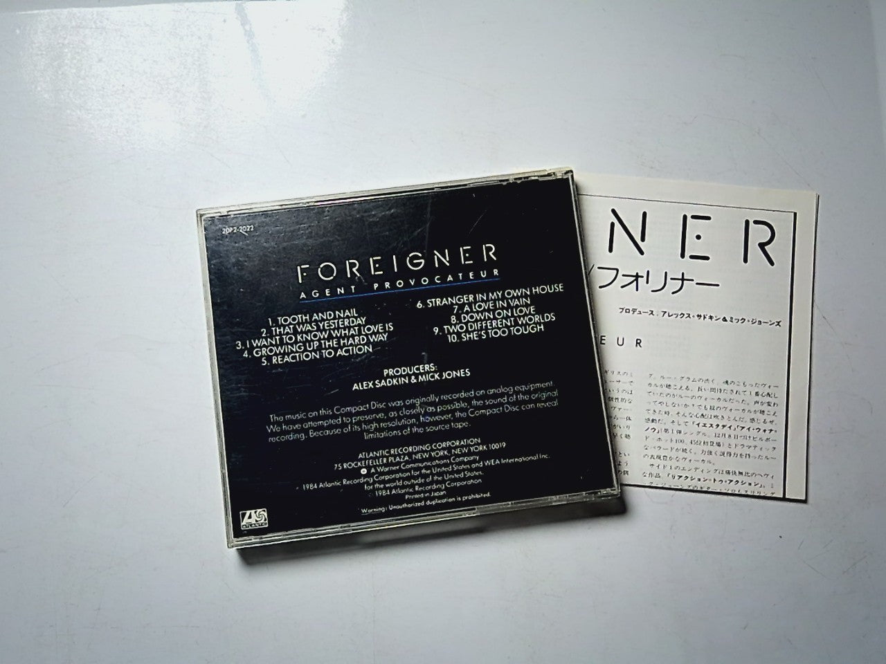 Foreigner – Agent Provocateur (CD, 1984) Japan 20P2-2022