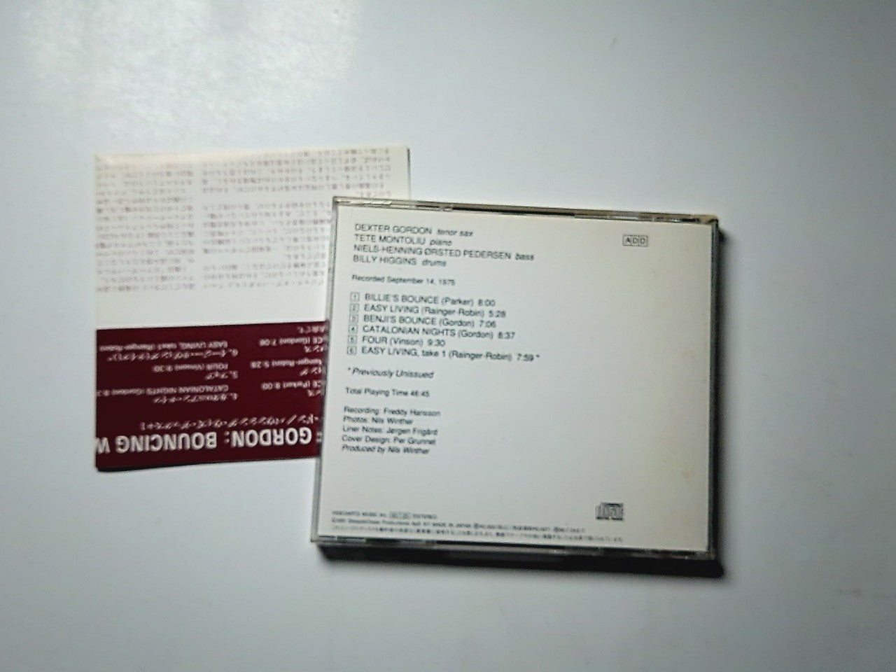 Dexter Gordon Quartet – Bouncin' With Dex (CD, 2008) Japan vace-1116