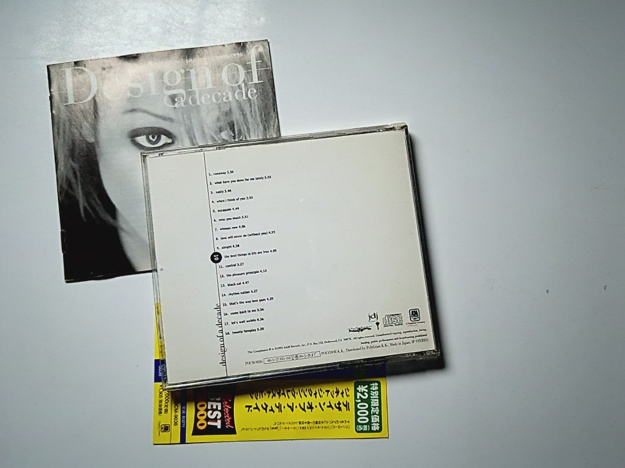 Janet Jackson – Design Of A Decade 1986 / 1996 (CD, 1998) Japan obi POCM 1036