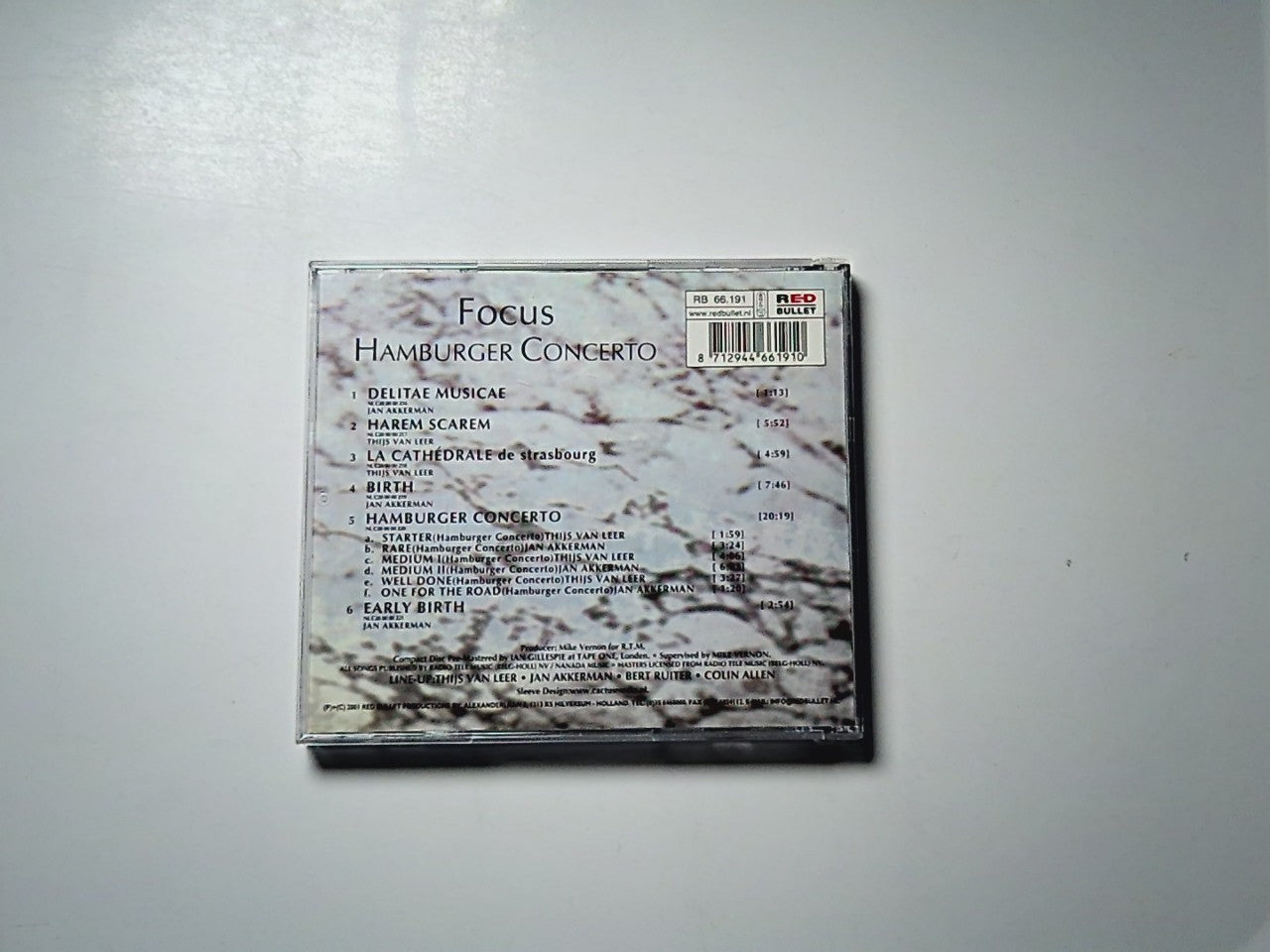 Focus – Hamburger Concerto (CD, 2001) Netherlands RB 66.191
