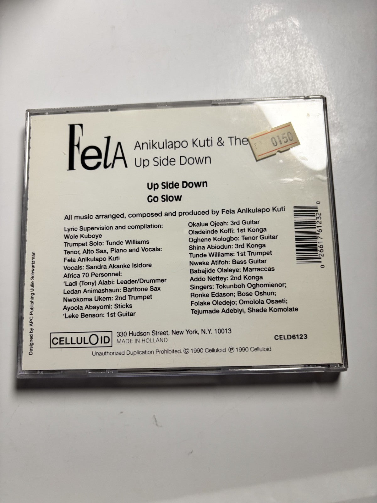 Fela Kuti, Africa 70 – Up Side Down (CD, 1990) France CELD 6123