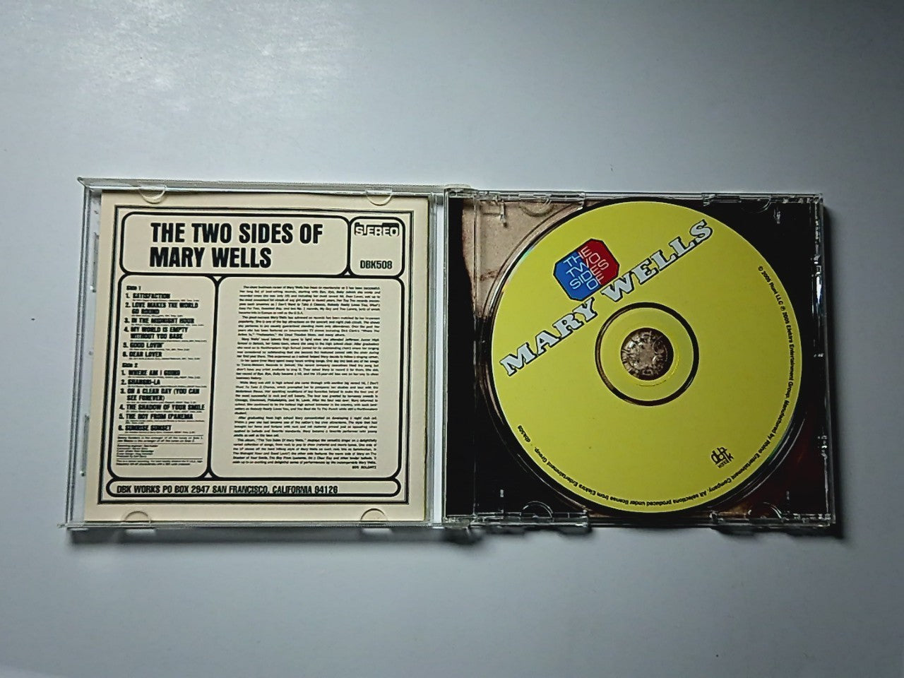 Mary Wells – The Two Sides Of Mary Wells (CD, 2005) US DBK508