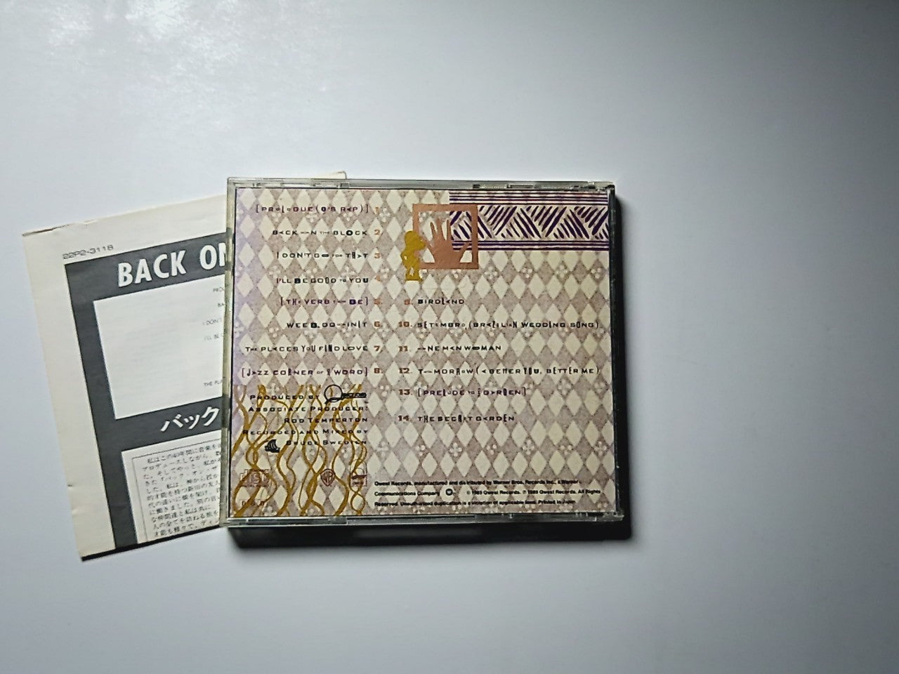 Quincy Jones – Back On The Block (CD, 1989) Japan 22P2-3118